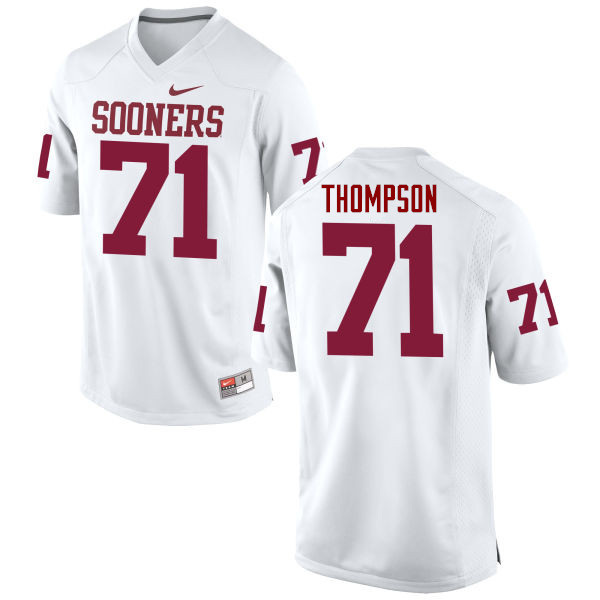 Men Oklahoma Sooners #71 Tyrus Thompson College Football Jerseys Game-White - Click Image to Close
